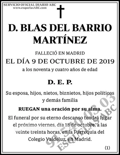 Blas del Barrio Martínez