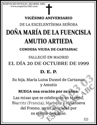 María de la Fuencisla Amutio Artieda