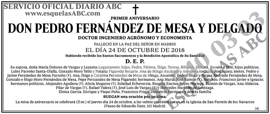 Pedro Fernández de Mesa y Delgado