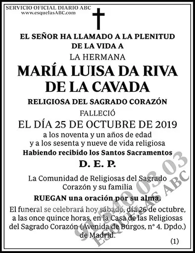 María Luisa Da Riva de la Cavada