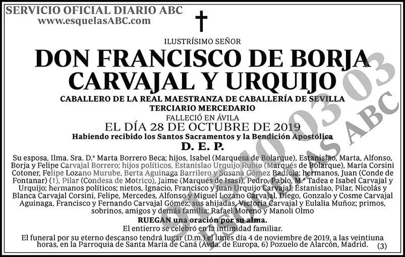 Francisco de Borja Carvajal y Urquijo