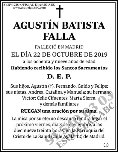 Agustín Batista Falla