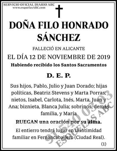Filo Honrado Sánchez