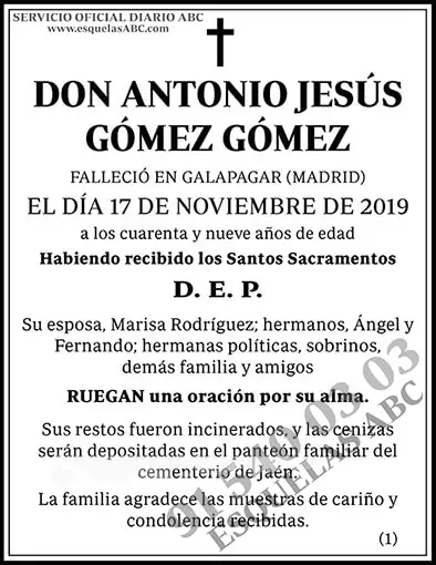 Antonio Jesús Gómez Gómez