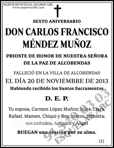 Carlos Francisco Méndez Muñoz