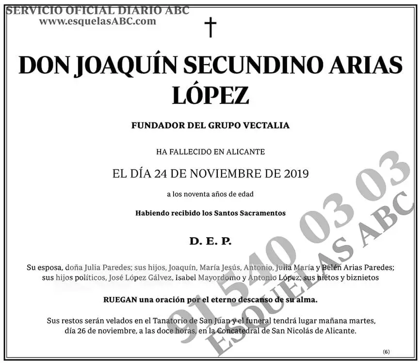 Joaquín Secundino Arias López