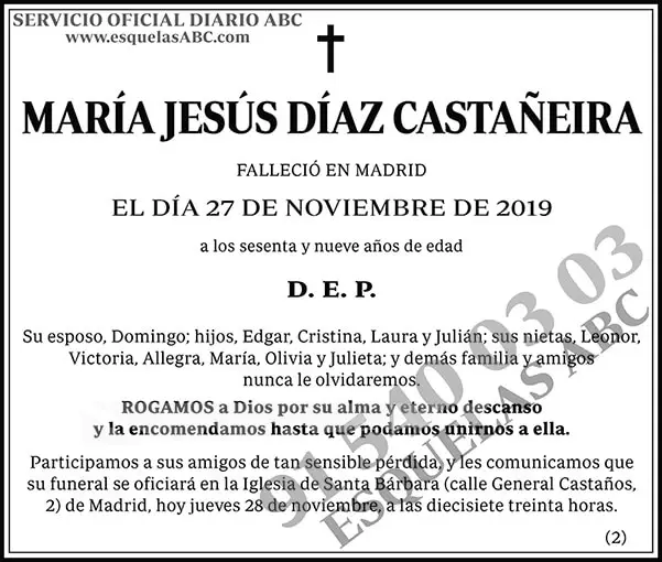 María Jesús Díaz Castañeira