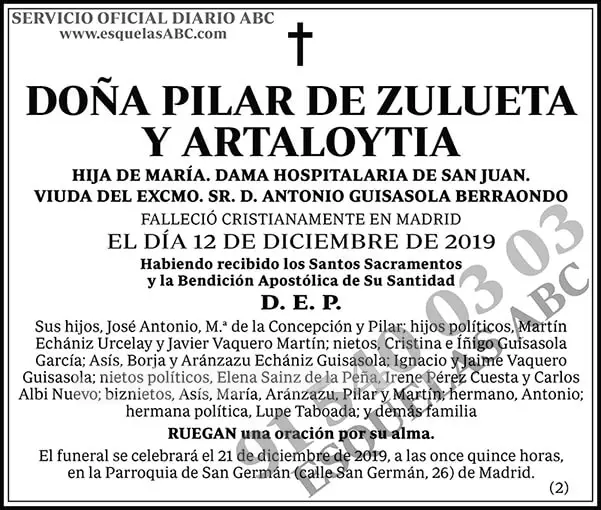 Pilar de Zulueta y Artaloytia