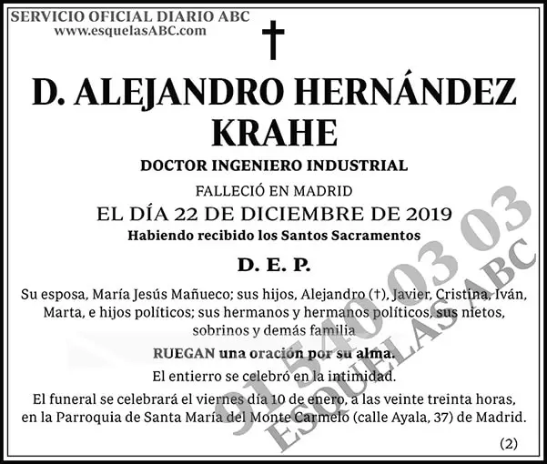 Alejandro Hernández Krahe