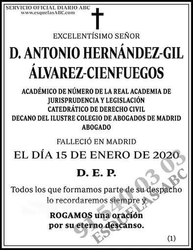Antonio Hernández-Gil Álvarez-Cienfuegos