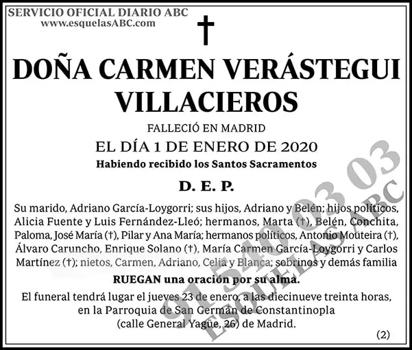 Carmen Verástegui Villacieros