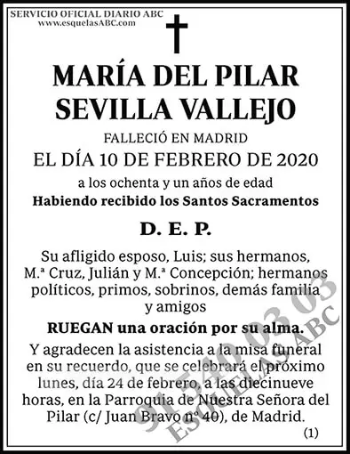 María del Pilar Sevilla Vallejo