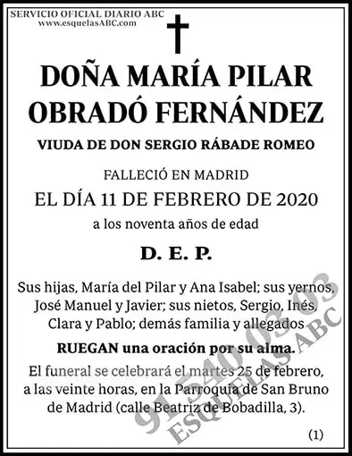 María Pilar Obradó Fernández