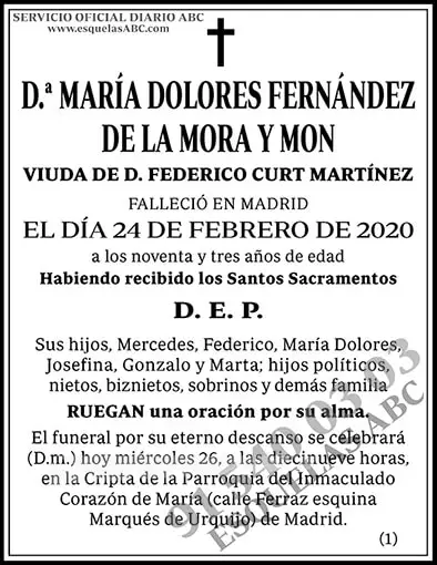 María Dolores Fernández de la Mora y Mon