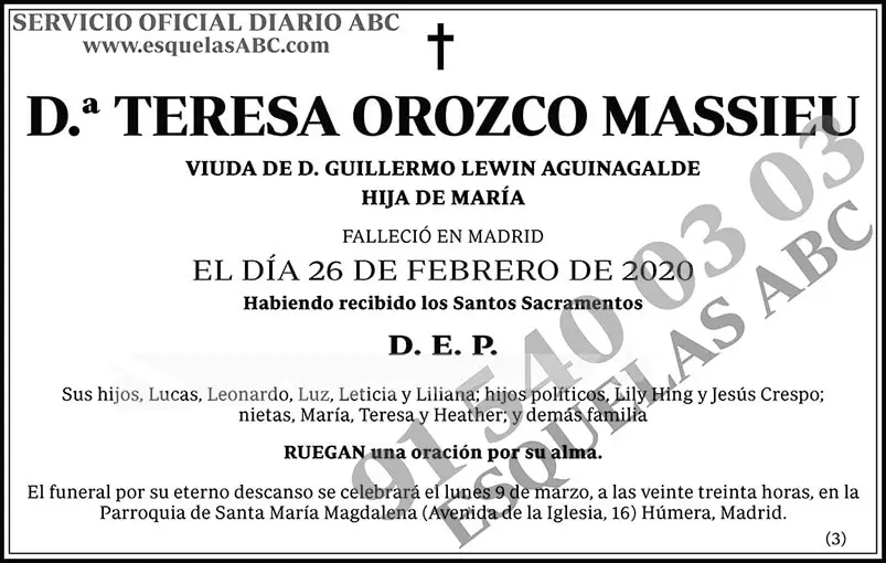 Teresa Orozco Massieu