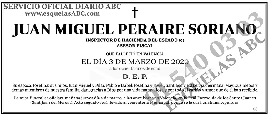 Juan Miguel Peraire Soriano