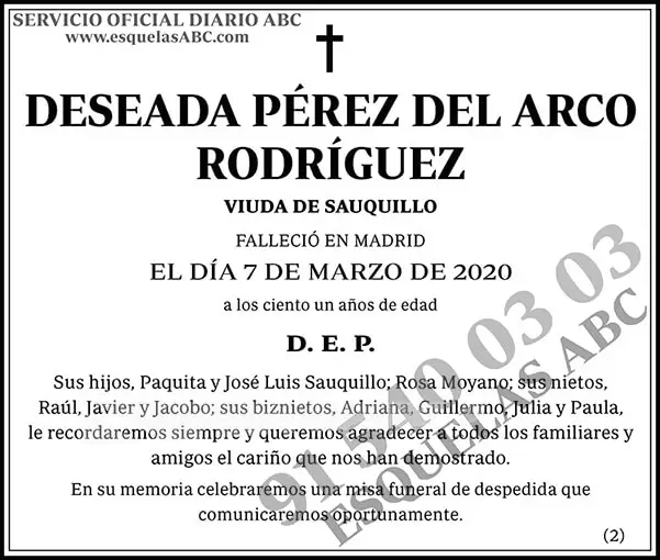 Deseada Pérez del Arco Rodríguez