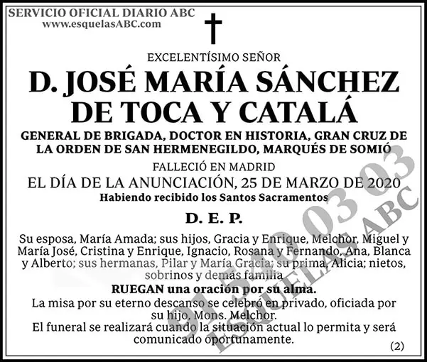José María Sánchez de Toca y Catalá