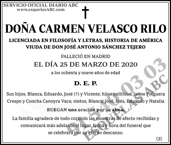 Carmen Velasco Rilo