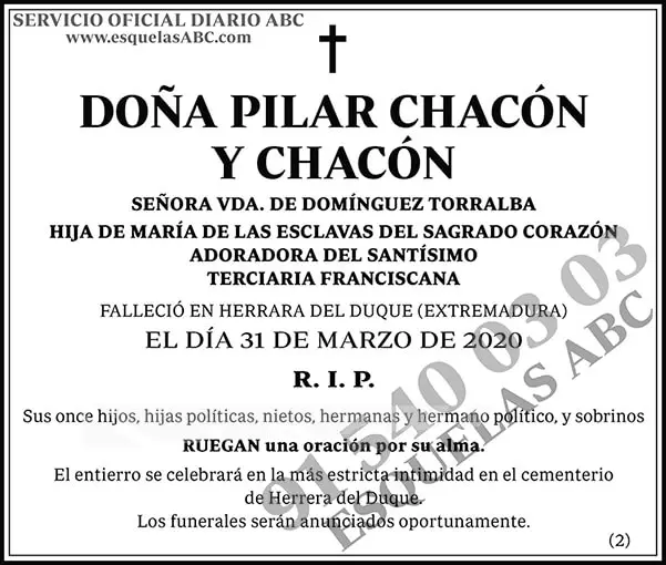 Pilar Chacón y Chacón