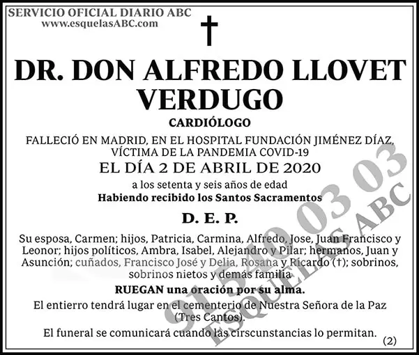 Alfredo Llovet Verdugo