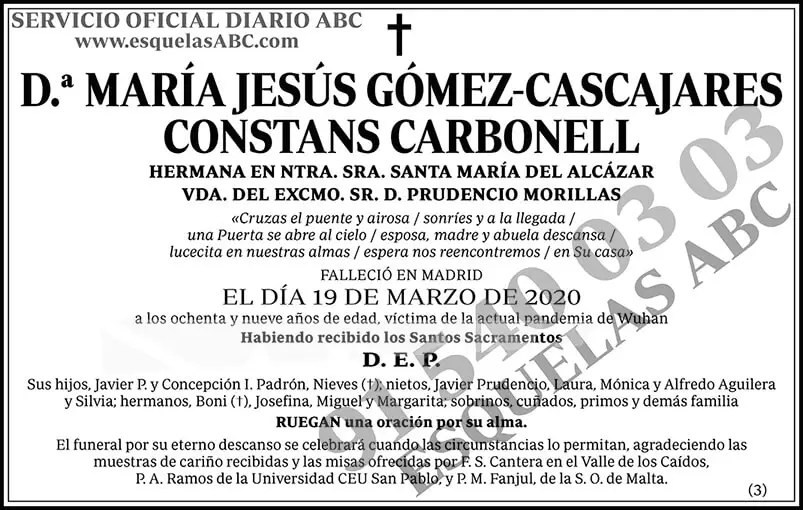 María Jesús Gómez-Cascajares Cosntans Carbonell