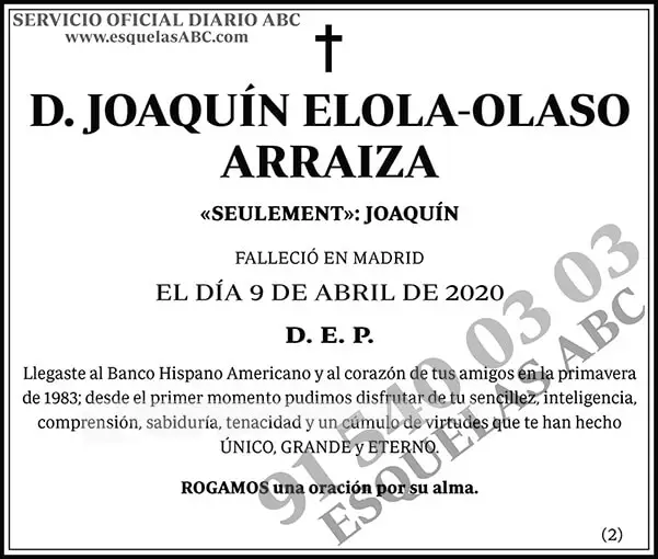 Joaquín Elola-Olaso Arraiza