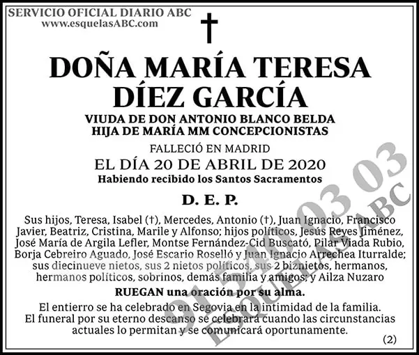 María Teresa Díez García