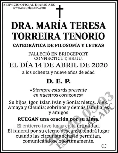 María Teresa Torreira Tenorio