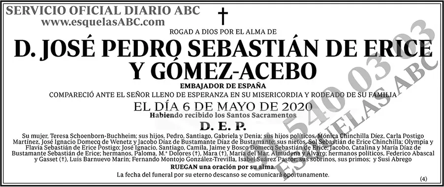 José Pedro Sebastián de Erice y Gómez-Acebo