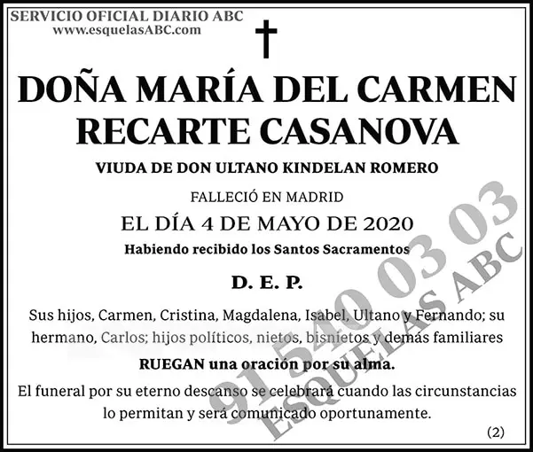 María del Carmen Recarte Casanova