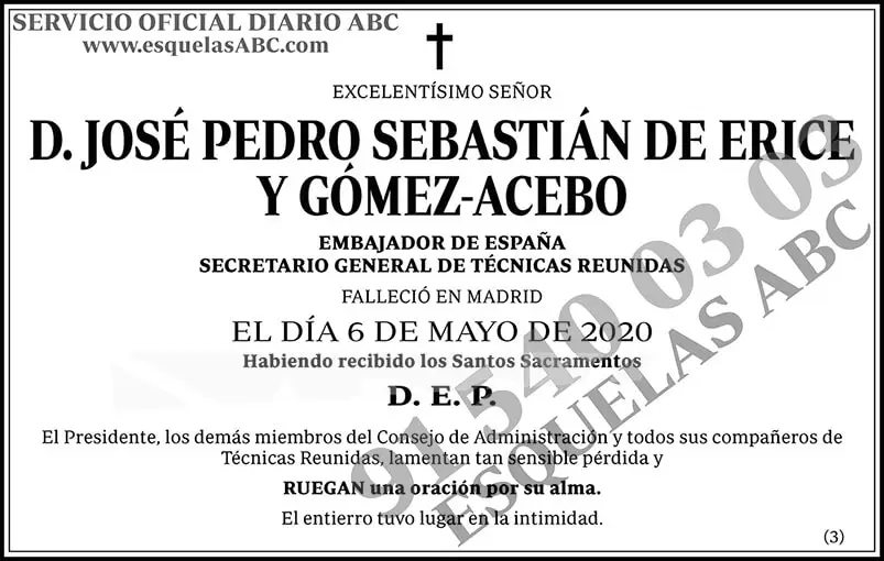 José Pedro Sebastián de Erice y Gómez-Acebo
