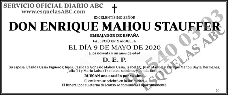 Enrique Mahou Stauffer