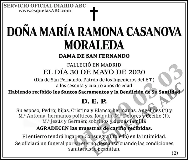María Ramona Casanova Moraleda