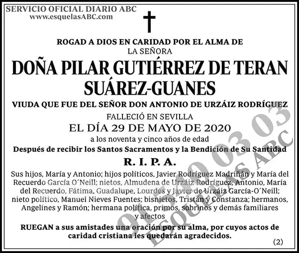 Pilar Gutiérrez de Teran Suárez-Guanes