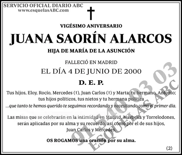 Juana Saorín Alarcos