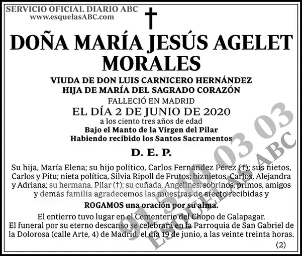 María Jesús Agelet Morales
