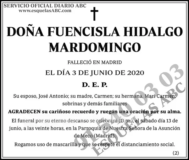 Fuencisla Hidalgo Mardomingo