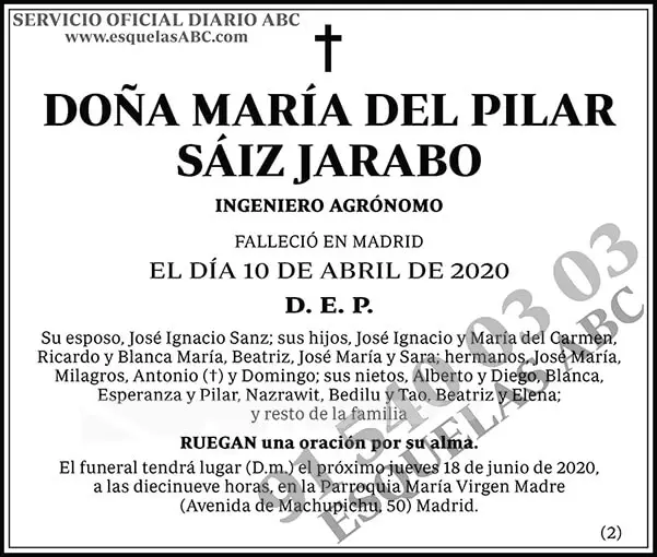 María del Pilar Sáiz Jarabo