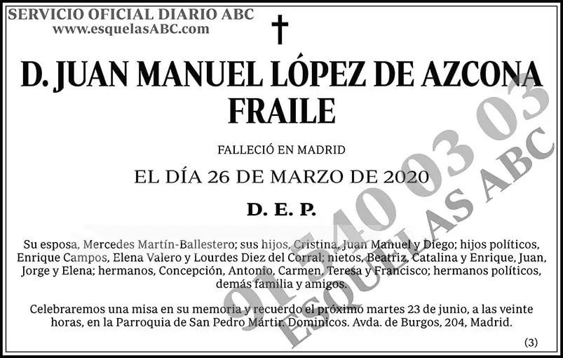 Juan Manuel López de Azcona Fraile