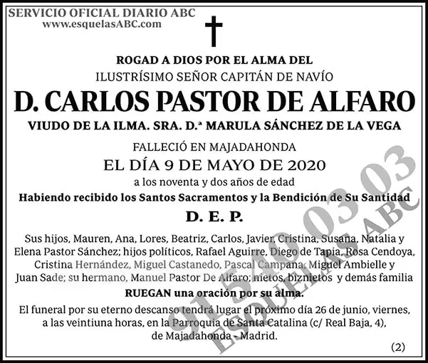 Carlos Pastor de Alfaro