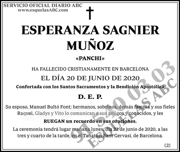 Esperanza Sagnier Muñoz