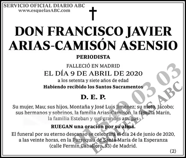 Francisco Javier Arias-Camisón Asensio