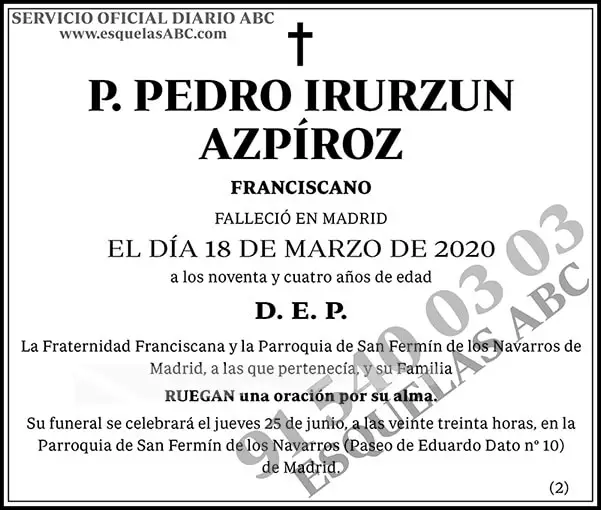 Pedro Irurzun Azpíroz
