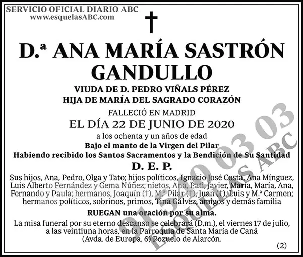 Ana María Sastrón Gandullo