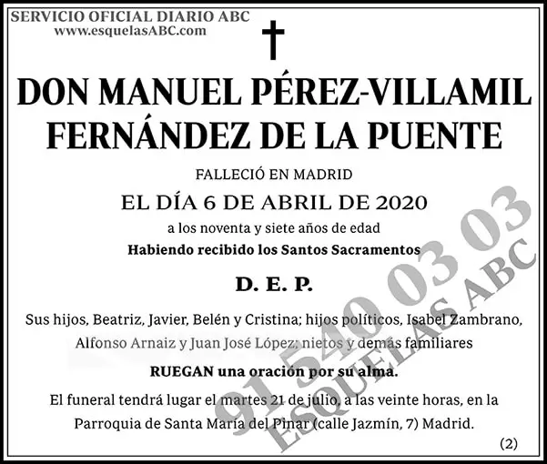Manuel Pérez-Villamil Fernández de la Puente