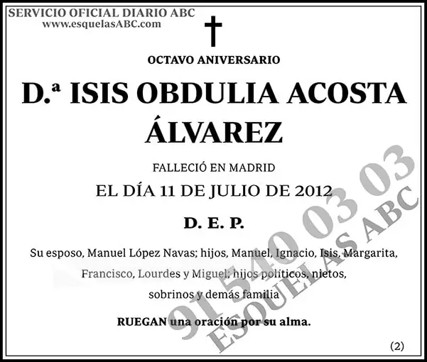 Isis Obdulia Acosta Álvarez