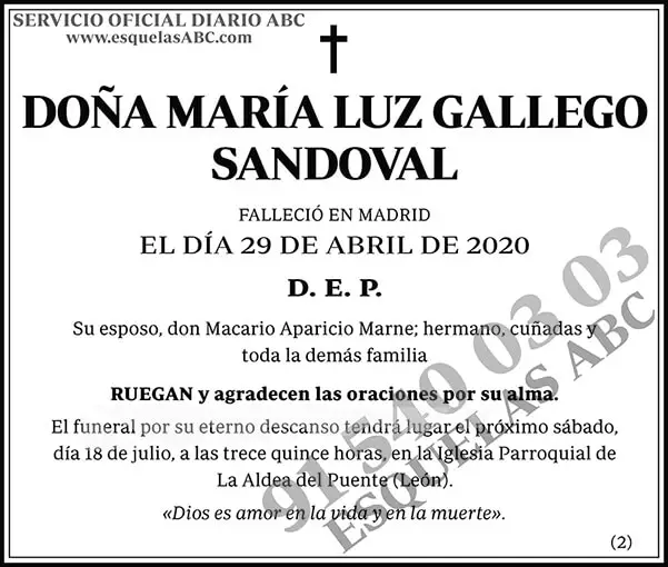 María Luz Gallego Sandoval