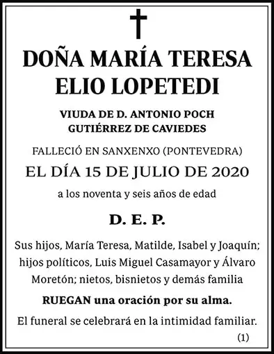 María Teresa Elio Lopetedi