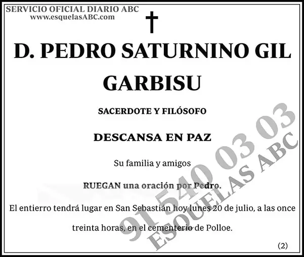 Pedro Saturnino Gil Garbisu